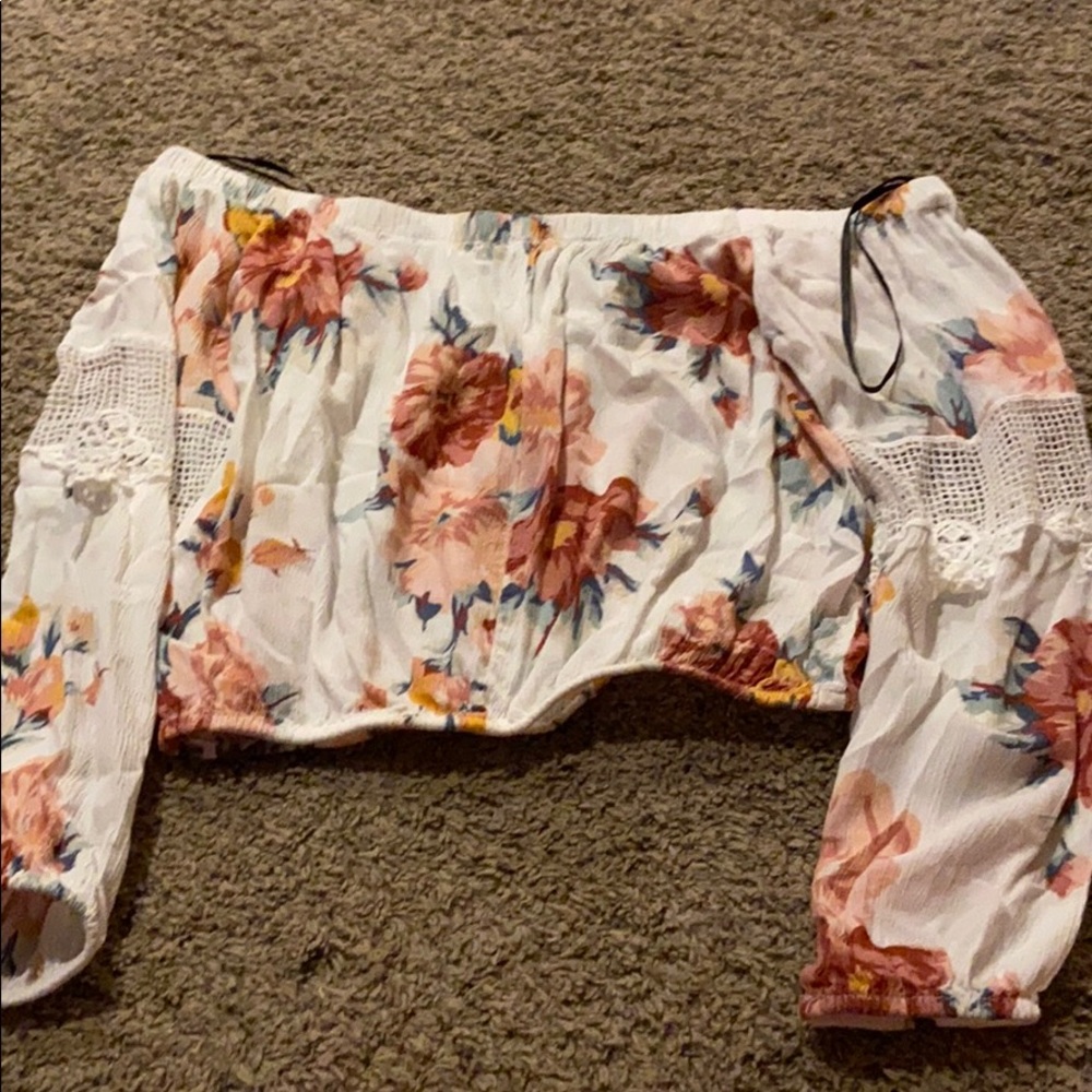 Off the shoulder crop top